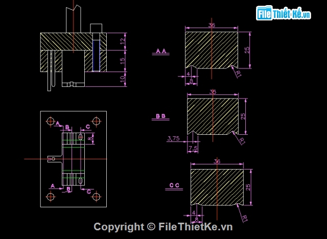 Thiết kế,File cad,khuôn đột dập